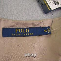 NEW Polo Ralph Lauren Shirt Womens Medium Brown Goat Suede Sleeveless Tank Top