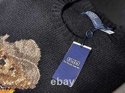 NEW Polo Ralph Lauren Western Cowboy Bear Knit Sweater Black PICK SIZE $448