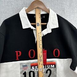 NEW Polo Ralph Lauren Winter Stadium 1992 Rugby Shirt XL Color Block P Wing