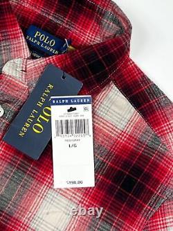 NEW! Polo Ralph Lauren Women's L Classic Fit Plaid Cotton Shirt NWT $198