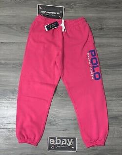 NEW Polo Ralph Lauren Women's Pink Crewneck Fleece Lined Sweatshirt & Pants $316