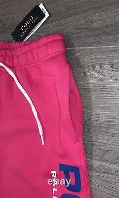 NEW Polo Ralph Lauren Women's Pink Crewneck Fleece Lined Sweatshirt & Pants $316