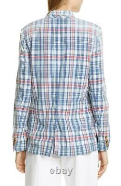NEW! Polo Ralph Lauren Women's Size 6 Madras Plaid Cotton Blazer NWT $498