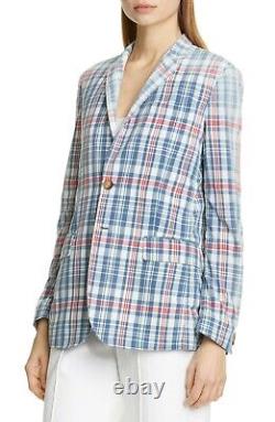 NEW! Polo Ralph Lauren Women's Size 6 Madras Plaid Cotton Blazer NWT $498