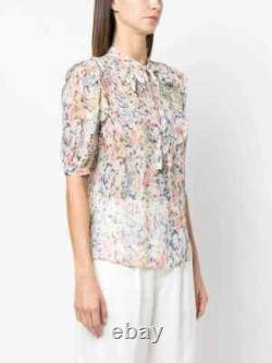 NEW Polo Ralph Lauren floral-print short-sleeve blouse retail price $299