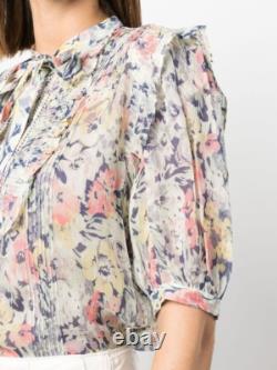 NEW Polo Ralph Lauren floral-print short-sleeve blouse retail price $299