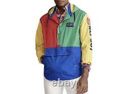 NEW Polo Sport Ralph Lauren Saranac Colorblock Windbreaker Hoodie Men's Size XL
