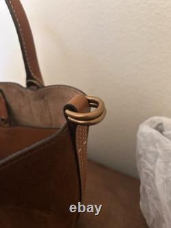 NEW RALPH LAUREN Bellport Suede Mini Tote Bag With Dust Jacket