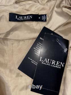 NEW RALPH LAUREN Size M Women's Vest Birch Tan RLL CREST Patch Quilted $150