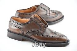 NEW RALPH LAUREN x CROCKETT & JONES 7.5D MARLOW WINGTIP SHELL CORDOVAN SHOES