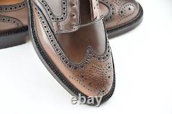 NEW RALPH LAUREN x CROCKETT & JONES 7.5D MARLOW WINGTIP SHELL CORDOVAN SHOES