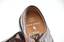 NEW RALPH LAUREN x CROCKETT & JONES 7.5D MARLOW WINGTIP SHELL CORDOVAN SHOES