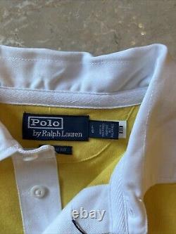 NEW RARE Men's Yellow Polo By Ralph Lauren 5 Horsemen Polo Rugby Shirt L