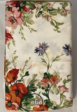 NEW Ralph Lauren Belle Harbor White Floral King Pillow Cases 100% SUPIMA COTTON