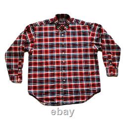 NEW Ralph Lauren Big Shirt Plaid Button Down Shirt Long Sleeve Pocket Thick L