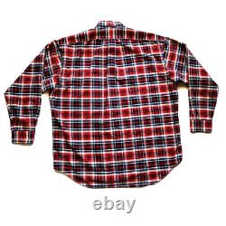 NEW Ralph Lauren Big Shirt Plaid Button Down Shirt Long Sleeve Pocket Thick L