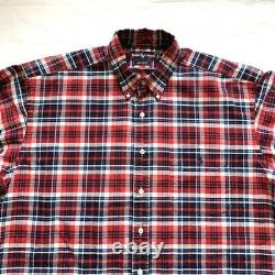 NEW Ralph Lauren Big Shirt Plaid Button Down Shirt Long Sleeve Pocket Thick L