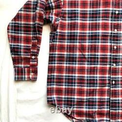 NEW Ralph Lauren Big Shirt Plaid Button Down Shirt Long Sleeve Pocket Thick L