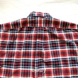 NEW Ralph Lauren Big Shirt Plaid Button Down Shirt Long Sleeve Pocket Thick L