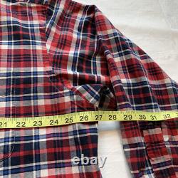 NEW Ralph Lauren Big Shirt Plaid Button Down Shirt Long Sleeve Pocket Thick L