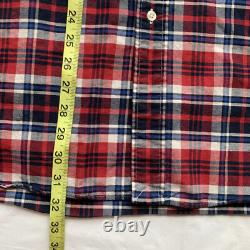 NEW Ralph Lauren Big Shirt Plaid Button Down Shirt Long Sleeve Pocket Thick L