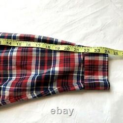 NEW Ralph Lauren Big Shirt Plaid Button Down Shirt Long Sleeve Pocket Thick L