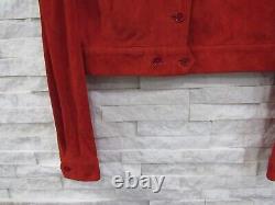 NEW Ralph Lauren Collection Purple Label Burnt Orange Suede Leather Jacket 12