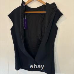NEW Ralph Lauren Collection Purple Label Darina Wool-Blend Blouse Size 6 Luxury