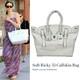 New Ralph Lauren Collection Soft Ricky 33 Calfskin Leather Bag White Women