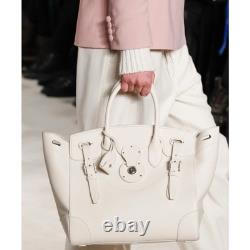 NEW Ralph Lauren Collection Soft Ricky 33 Calfskin Leather Bag White Women
