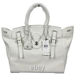 NEW Ralph Lauren Collection Soft Ricky 33 Calfskin Leather Bag White Women