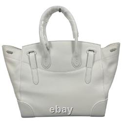 NEW Ralph Lauren Collection Soft Ricky 33 Calfskin Leather Bag White Women