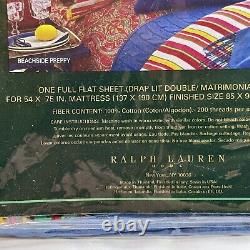 NEW- Ralph Lauren Full Sheet 100% Cotton Paisley Beachside Preppy Boho Retired