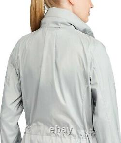 NEW Ralph Lauren Golf Womens Water Repellent Jacket Long Navy Silver L XL $198