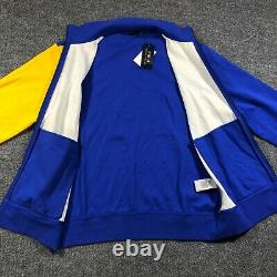 NEW Ralph Lauren Men's Large Polo Golf Print Track Jacket Full Zip YellowithBlue