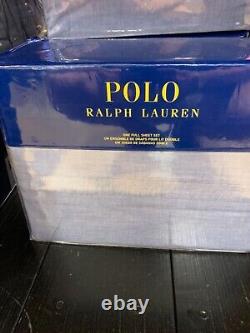 NEW Ralph Lauren POLO BLUE CHAMBRAY Cotton 4 piece FULL Sheet Set