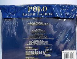 NEW Ralph Lauren POLO BLUE STRIPE Cotton BOY Teddy Bear 4 PC FULL Sheet Set New