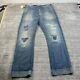 New Ralph Lauren Polo Patchwork Jeans Mens 33x32 Blue Denim Pants Casual Cotton