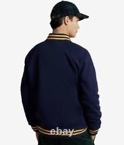 NEW Ralph Lauren Polo RL Letterman Navy Varsity Jacket & Sweatpants SET