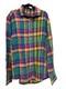 New Ralph Lauren Purple Label Plaid Colorful Linen Shirt Mens Large Made Italy
