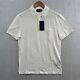 New Ralph Lauren Purple Label Polo Shirt Small White Short Sleeve Cotton Silk