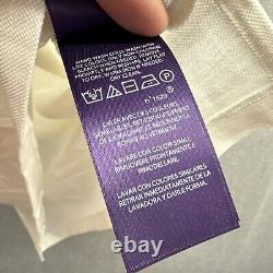 NEW Ralph Lauren Purple Label Polo Shirt Small White Short Sleeve Cotton Silk