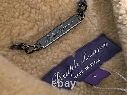 NEW Ralph Lauren Purple Label Slim Indigo Denim Shearling Trucker Jacket $2495