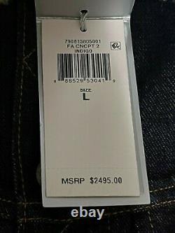 NEW Ralph Lauren Purple Label Slim Indigo Denim Shearling Trucker Jacket $2495