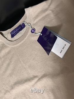 NEW Ralph Lauren Purple Label Tan Camel Cashmere Sweatshirt $995