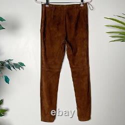 NEW Ralph Lauren Purple Label Women's Sz 8 Brown 100% Lamb Suede Leather Pants