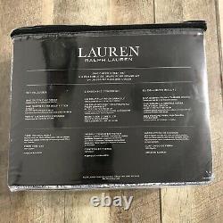 NEW Ralph Lauren Queen Sheet Set 4pc Blue White Floral 100% Cotton