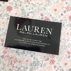 NEW Ralph Lauren Queen Sheet Set 4pc Multi-color Floral 100% Cotton