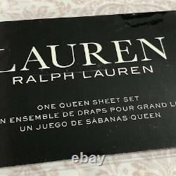 NEW Ralph Lauren Queen Sheet Set 4pc Pink White 100% Cotton
