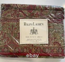 NEW Ralph Lauren Randolph Paisley Queen Flat The Estate Sheet HTF RARE Elegant